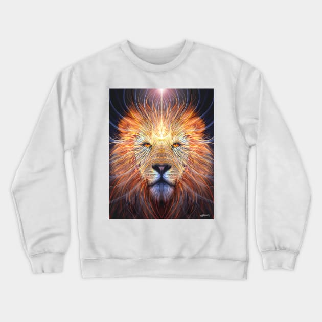 Lion Spirit Crewneck Sweatshirt by silviovieiraart